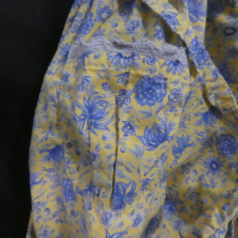 CORNELLOKI | size 3/4 | Vintage Floral Button-Up Dress | Pockets | Short Sleeves - Picture 10 of 16